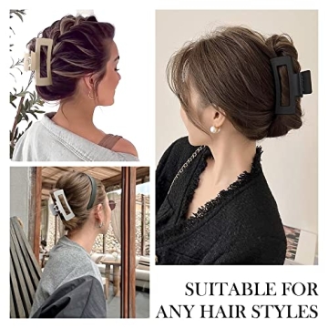 Beauty.H.C Jumbo Nonslip Hair Claw Clips for All Hair Types