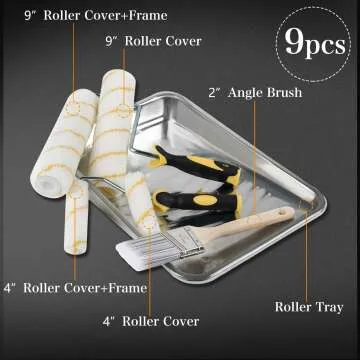 ETERNA 9 Piece Paint Roller Kit for Home DIY