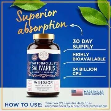 Lactobacillus Salivarius Probiotic Capsules for Oral Health