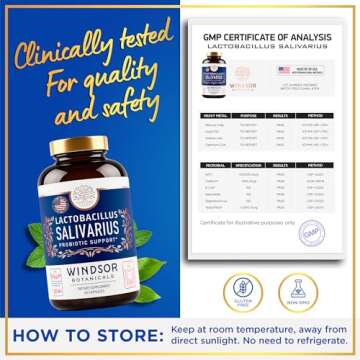 Lactobacillus Salivarius Probiotic - 24bn CFU L Salivarius Dental Probiotics for Teeth and Gums - Bad Breath Treatment for Adults, Immune Support, Digestive Health - 60 Oral Probiotic Capsules