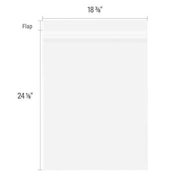 Golden State Art 100-Pack Crystal Clear Bags 18 3/8 x 24 1/8 for 18x24 Art