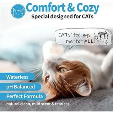 Mooncat Waterless Cat Shampoo, Licking Safe Dry Shampoo, No Rinse Foam Cat Bath, Grooming for Cat, Kitten Sensitive Skin, Dander Reducing, Paraben Free, pH Balanced (5 oz) Shampoo ONLY