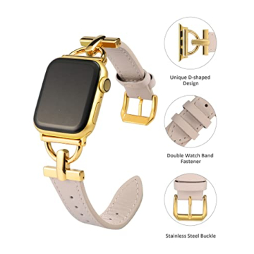 Wearlizer Leather Band for Apple Watch Women 38-49mm