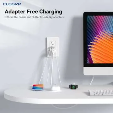 ELEGRP 30W USB Wall Outlet with Dual Type C & A