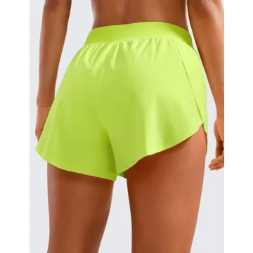 CRZ YOGA Women's 4" Dolphin Athletic Workout Shorts