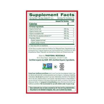 Traditional Medicinals - Breathe Easy Seasonal Tea - Promotes Respiratory Health - 16 Tea Bags