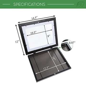 FrameWorks 2-Pack 10x12.5 White Wooden Kids Art Frame with Magnetic Door – Display for 3D Artwork, Photos, Crafts – Gallery Style Edges Wall Decor for Home, Playroom, Easy Access Frame for Creativity