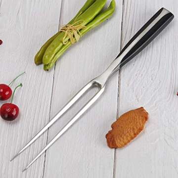 Kilajojo 12 Inch Culinary Carving Fork - Durable & Ergonomic