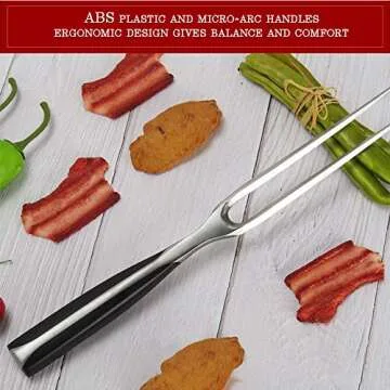 Kilajojo 12 Inch Culinary Carving Fork - Durable & Ergonomic