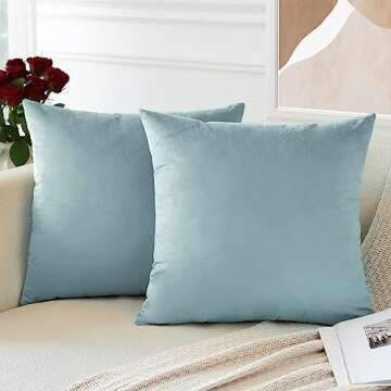 Soft Velvet Decorative Throw Pillow Covers for Home