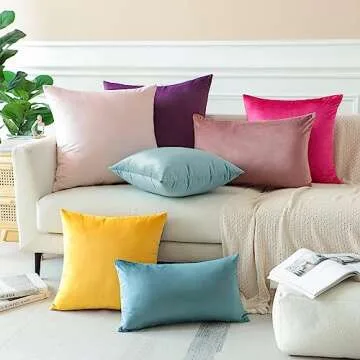 Soft Velvet Decorative Throw Pillow Covers for Home