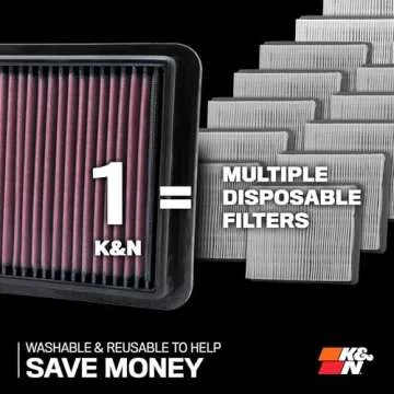 K&N High-Flow Lifetime Engine Air Filter for Toyota & Lexus