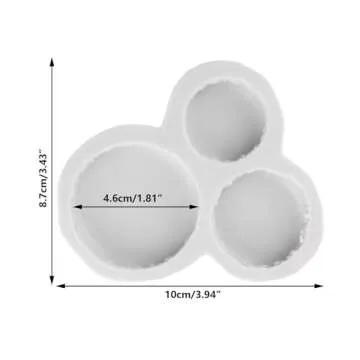 MINFEIDMS 3D Macaron Hamburger Silicone Molds for Baking and Crafting