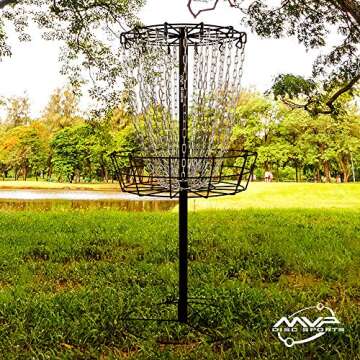 MVP Disc Sports Black Hole 24-Chain Portable Disc Golf Basket
