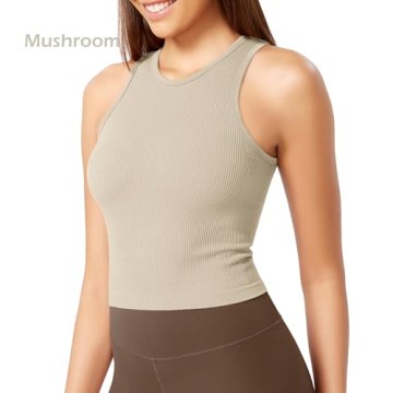 ODODOS Women's Seamless Rib-Knit Tank Top Comfort & Style