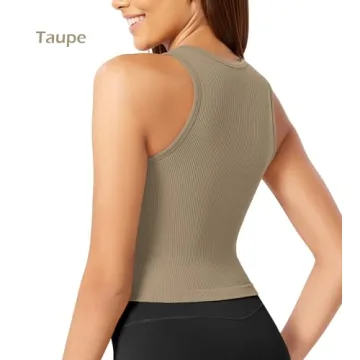ODODOS Women's Seamless Rib-Knit Tank Top Comfort & Style
