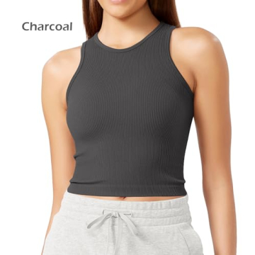ODODOS Women's Seamless Rib-Knit Tank Top Comfort & Style