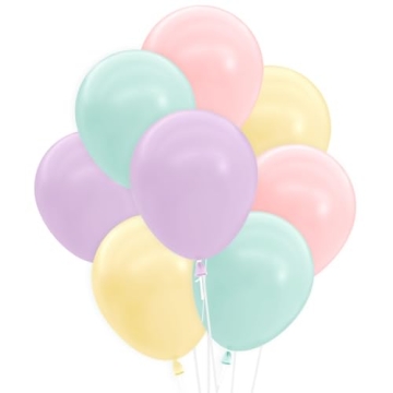 xo, Fetti Pastel Birthday Balloon Set - 24 pk, 12" | Bachelorette Party Decorations, Garden Bridal S...