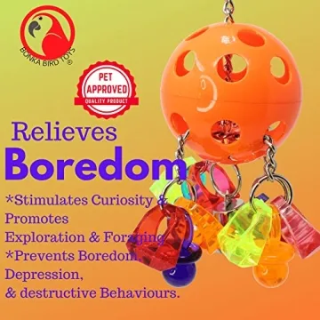 Durable Bonka Bird Toys Paci Pull for Active Birds