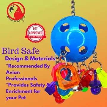 Durable Bonka Bird Toys Paci Pull for Active Birds