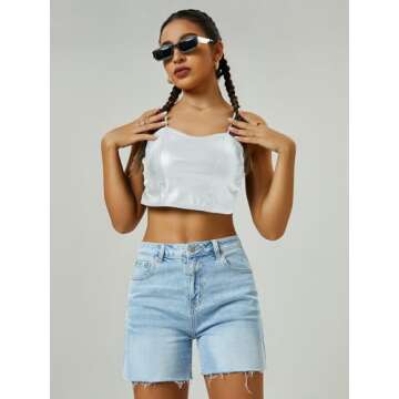 AUWUKA Stylish High Waist Denim Shorts for Women