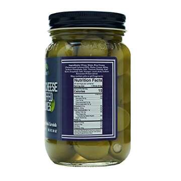 Green Jay Gourmet Blue Cheese Stuffed Olives – Cheese Stuffed Green Olives for Cocktail Garnish & ...