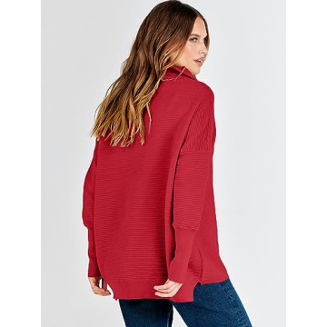 Cozy Oversized Women Quarter Zip Sweater for Fall