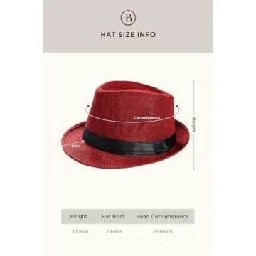 BABEYOND 1920s Mens Gatsby Gangster Vest Costume Accessories Set Fedora Hat