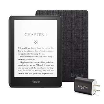 Kindle Paperwhite Essentials Bundle with Cover and Adapter