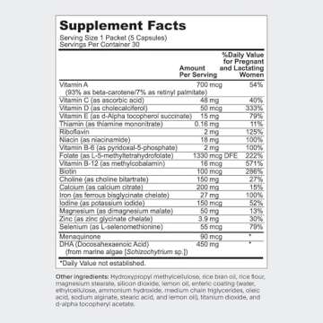 NATALIST Daily Prenatal Packs Daily Preconception & Pregnancy Formula Women's Wellness Multivitamin ...