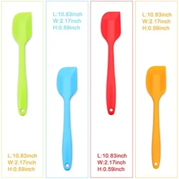 Silicone Spatula Set, Heat-Resistant with Steel Core