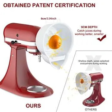 Juicer Attachment for Kitchenaid Stand Mixer with 2 Size Reamer,Juicer for Kitchenaid Stand Mixer Citrus Juicer Attachment Accessories by InnoMoon