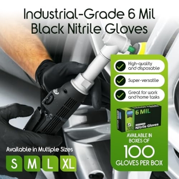Inspire Heavy Duty Black Nitrile Gloves 100 Count