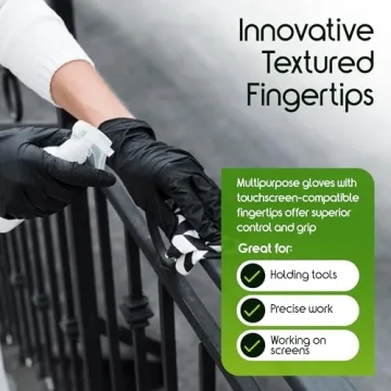 Inspire Heavy Duty Black Nitrile Gloves 100 Count