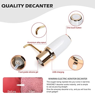 Winirina Electric Wine Aerator Dispenser Rechargeable Gadget