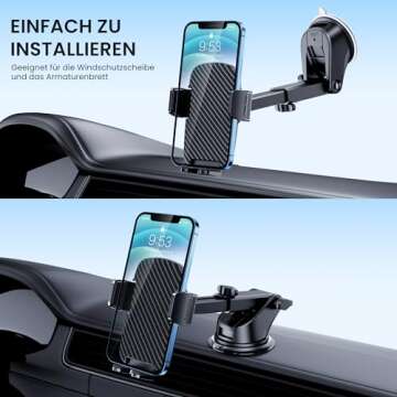 TICILFO Car Phone Holder [Military-Grade Suction] Phone Stand for Car [Super Stable] Automobile Car ...
