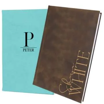 Custom Personalized Journal. Laser Engraved. 9 Designs. 8 Colors. Professional Business Gifts. Coworker Gift. Graduation Gift. Teacher Gift. Gift For Her, Him. Engraved Journal