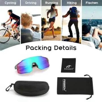 FEISEDY Sports Sunglasses Mens Women Baseball Sunglasses Biking Cycling Sunglasses for Teens UV400 Protection B2388