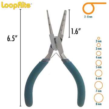 The Beadsmith Loop Rite Plier: 2-8mm Loops for Jewelry Making