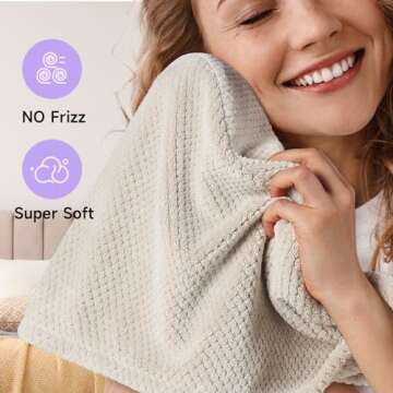 Umisleep 2 Pack Microfiber Hair Towel Wrap for Curly Hair, Super Absorbent Hair Drying Towel for Women, Kids, Hair Care Accessories, Hair Turban for Wet Hair (Grey, Camel)