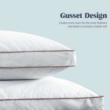 puredown Goose Down Pillow Set for Ideal Sleep Comfort