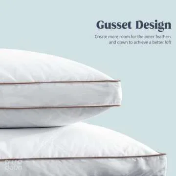 puredown Goose Down Pillow Set for Ideal Sleep Comfort