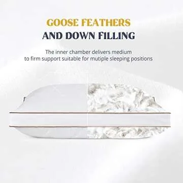 puredown Goose Down Pillow Set for Ideal Sleep Comfort