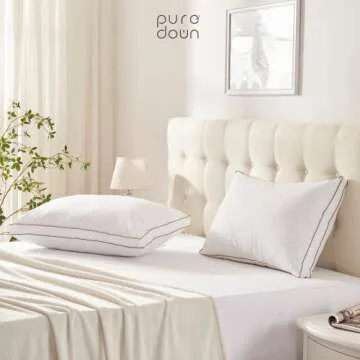 puredown Goose Down Pillow Set for Ideal Sleep Comfort