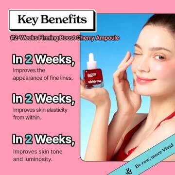 Cherry Collagen Firming Capsule Ampoule + Free Guasha | Anti-Aging Serum with Collagen & Bakuchiol