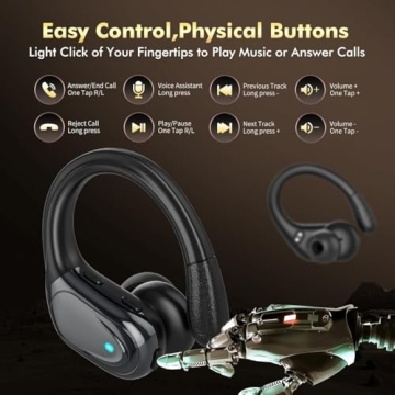 HAOYUYAN Wireless Earbuds 80H Playtime Ear Buds for Sports