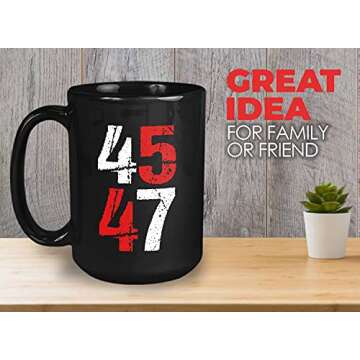 Bubble Hugs Coffee Mug - 45 47 - Trump Vote Government Leader Ballot Conservative Political View 202...