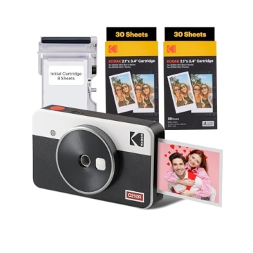KODAK Mini Shot 2 Retro 4PASS 2-in-1 Instant Digital Camera and Photo Printer