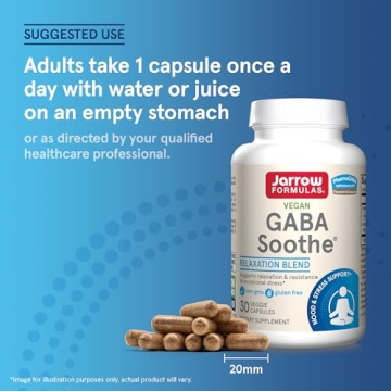 Jarrow Formulas GABA Soothe Capsules for Relaxation