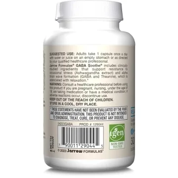 Jarrow Formulas GABA Soothe Capsules for Relaxation